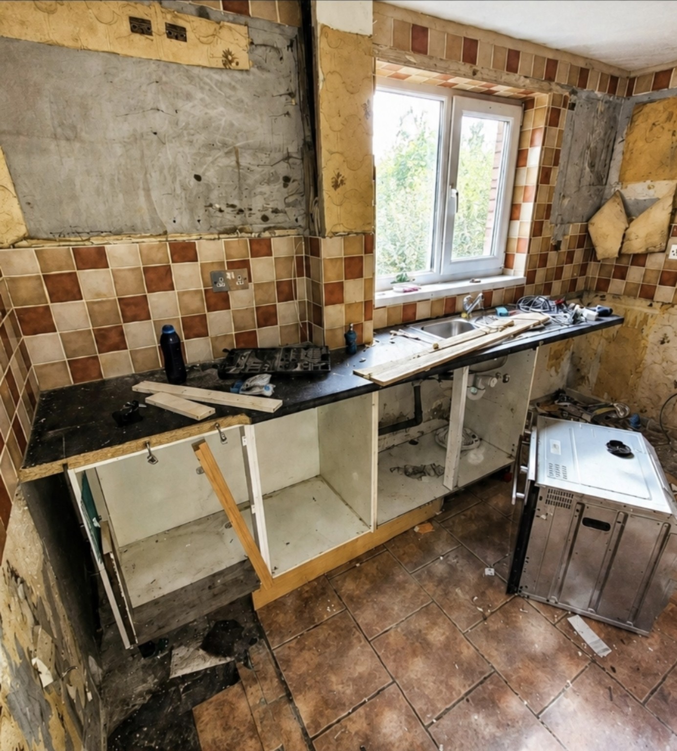 A property interior during a clearance