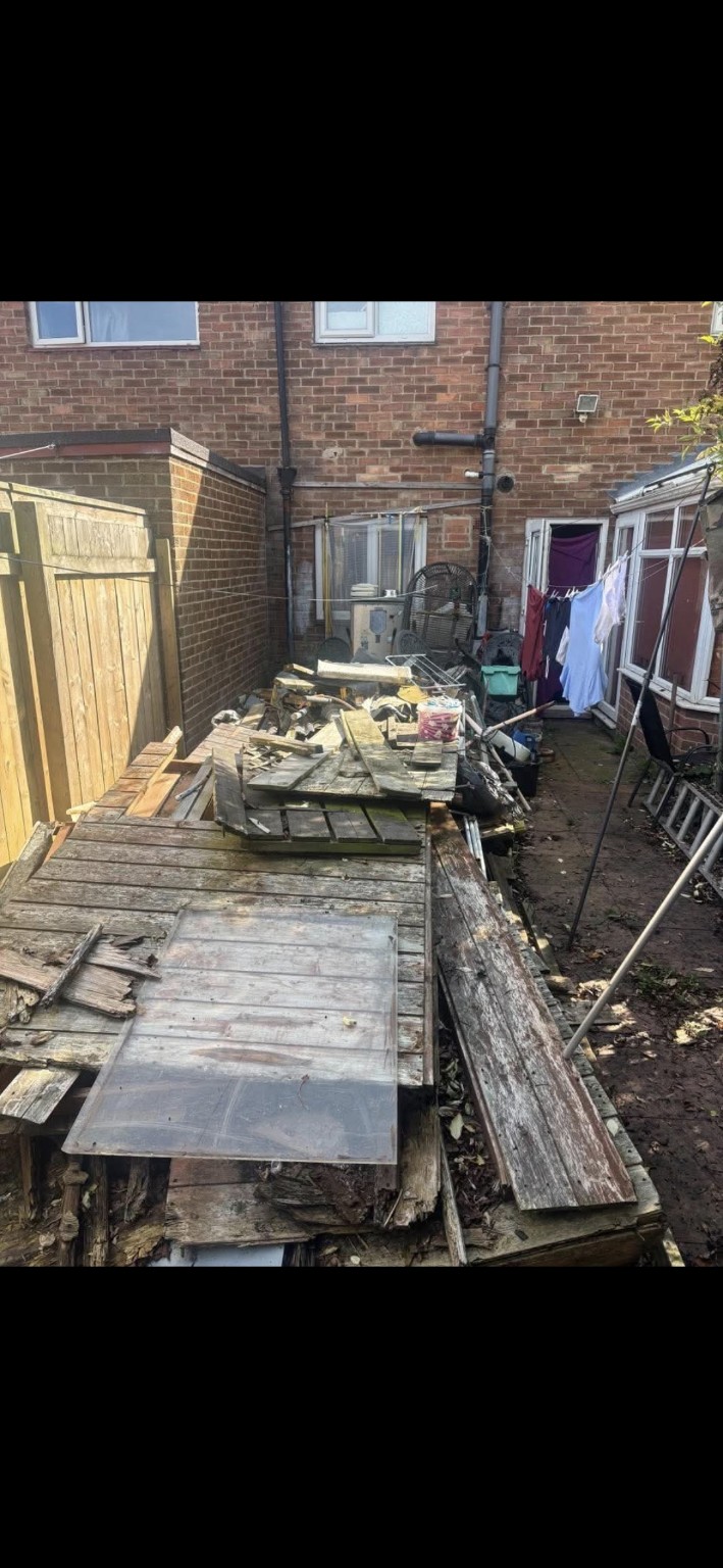 Before: Decking and timber removal