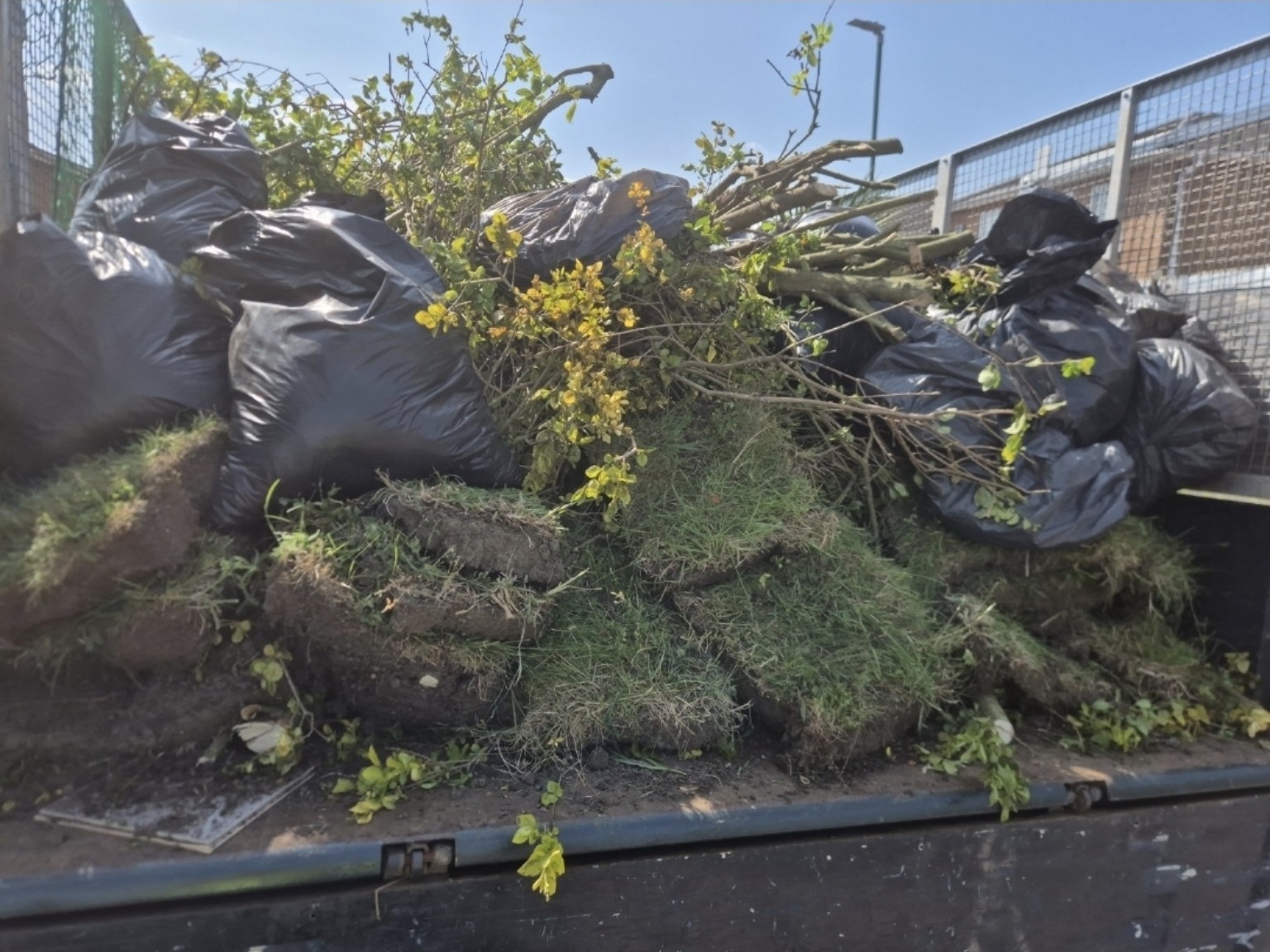 A load of soil and turf